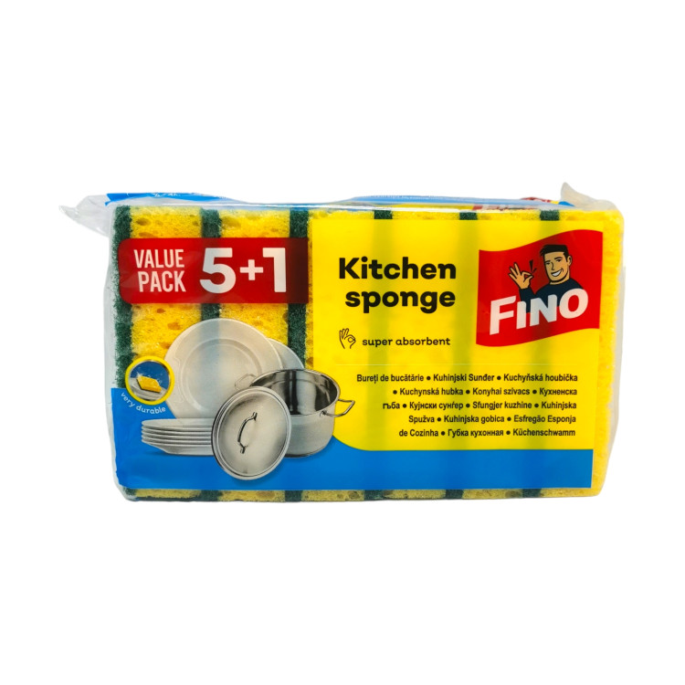 FINO кухненски гъби, 5+1 броя 