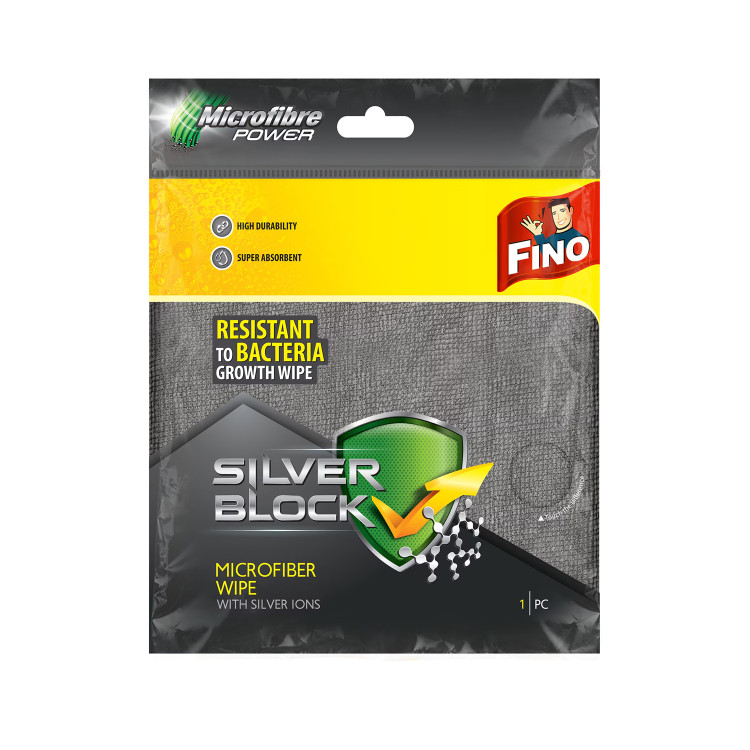 FINO микрофибърна кърпа, Silver Block, 1 брой 