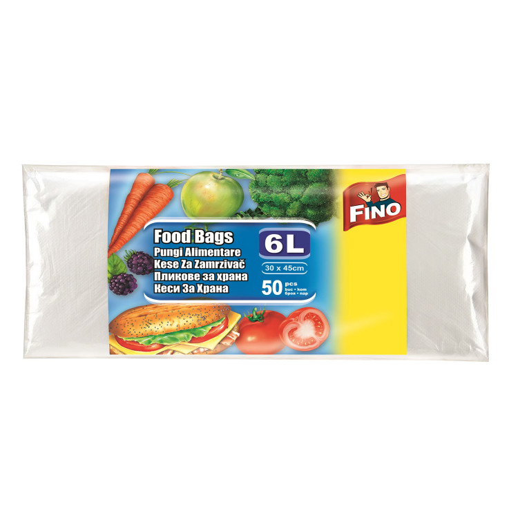 FINO пликове за храна, 50бр, 30х45см, 6 литра