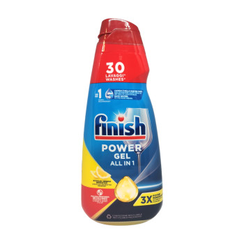 FINISH гел за съдомиялна машина, 600мл, 30 измивания, Лимон FINISH гел за съдомиялна машина, 600мл, 30 измивания, Лимон