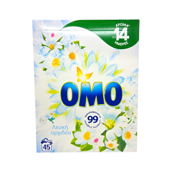 OMO прах за универсално пране, Орхидея, 45 пранета, 2.520кг OMO прах за универсално пране, Орхидея, 45 пранета, 2.520кг