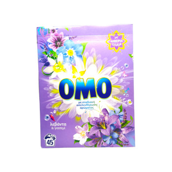 OMO прах за универсално пране, Лавандула, 45 пранета, 2.520кг OMO прах за универсално пране, Лавандула, 45 пранета, 2.520кг