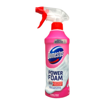 DOMESTOS почистваща пяна за баня и тоалетна, Без миризма на белина, 435мл, Floral fresh DOMESTOS почистваща пяна за баня и тоалетна, Без миризма на белина, 435мл, Floral fresh