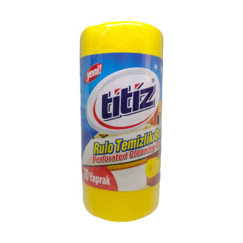 TITIZ универсални кърпи за почистване, на ролка, 27см х 10м, 30 броя, 300гр, Жълта