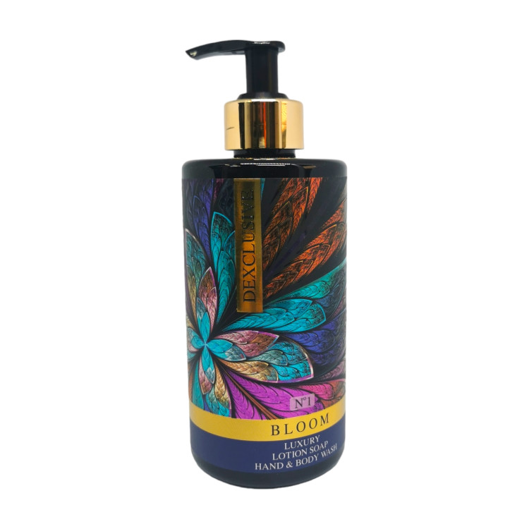 DEXCLUSIVE течен сапун за ръце и тяло, Парфюмен аромат, 400мл, Bloom 1