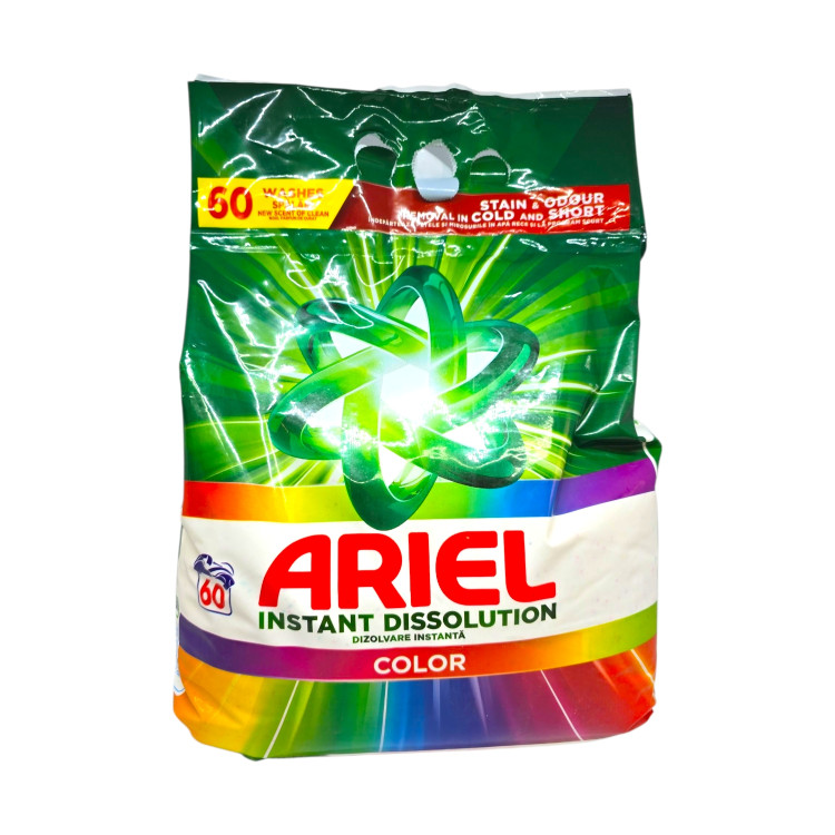 ARIEL прах за пране, 3900гр, 60 пранета, Цветно пране ARIEL прах за пране, 3900гр, 60 пранета, Цветно пране