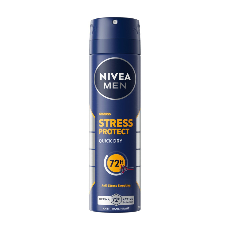 NIVEA дезодорант мъжки, Stress Protect, 72ч, 150мл NIVEA дезодорант мъжки, Stress Protect, 72ч, 150мл