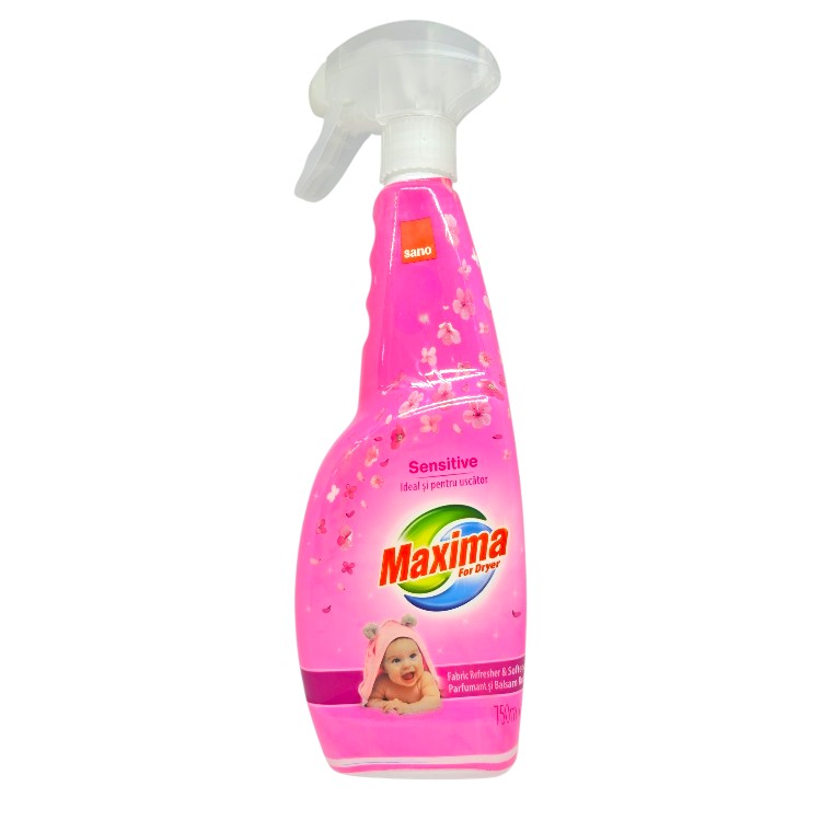 SANO ароматизатор спрей за дрехи и тъкани с парфюм, Maxima, Sensitive, 750мл