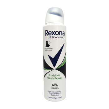 Rexona дезодорант дамски, Invisible, Fresh power, 150мл 