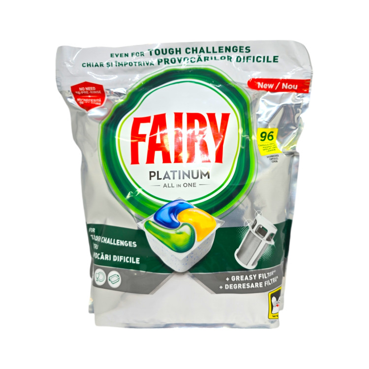 FAIRY таблетки за съдомиялна машина, Platinum,  All in one, 96 броя