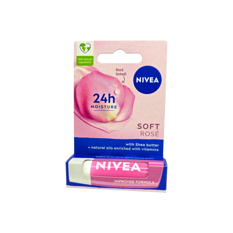 NIVEA балсам за устни, Soft Rose NIVEA балсам за устни, Soft Rose