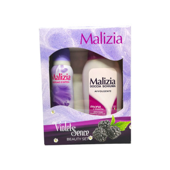 MALIZIA подаръчен комплект, Дамски, Дезодорант 150мл, Душ гел, Violet sence MALIZIA подаръчен комплект, Дамски, Дезодорант 150мл, Душ гел, Violet sence