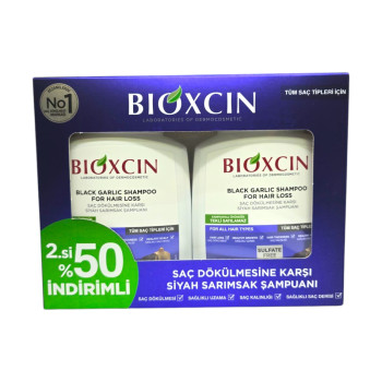 BIOXCIN шампоан за коса, 2х300мл, Черен чесън