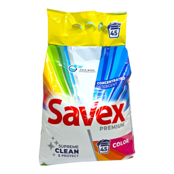 SAVEX прах за пране, 3.6кг, 45 пранета, Цветно пране, Premium Color SAVEX прах за пране, 3.6кг, 45 пранета, Цветно пране, Premium Color
