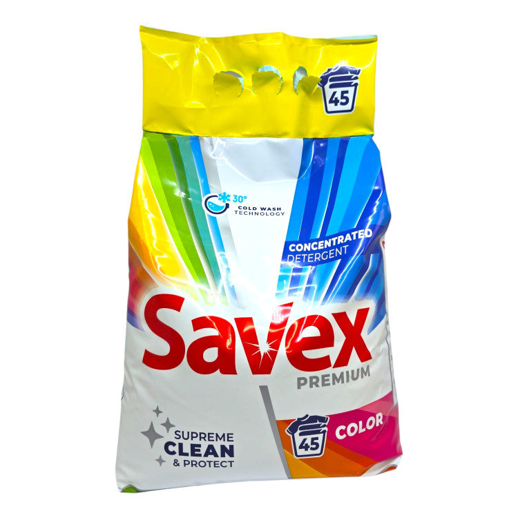 SAVEX прах за пране, 3.6кг, 45 пранета, Цветно пране, Premium Color