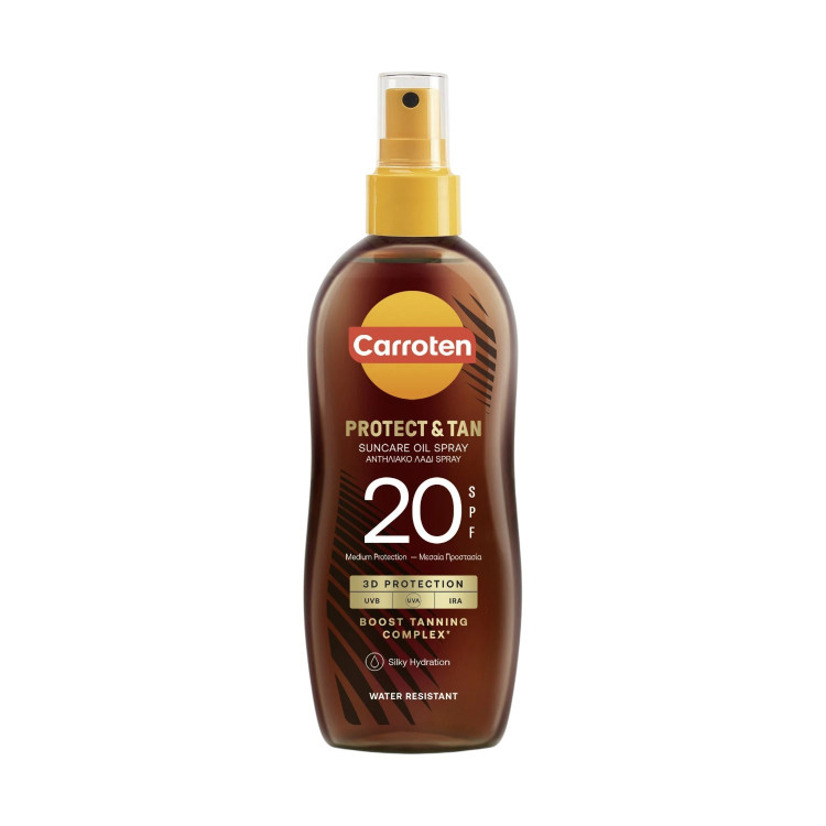 CARROTEN, слънцезащитно олио Protect & Tan Suncare Oil Spray SPF 20, 150 мл