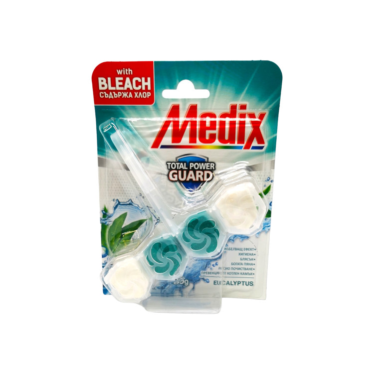MEDIX ароматизатор за тоалетна чиния, Wc fresh drops, Chlorine, Eucalyptus, 55гр