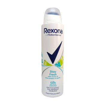 Rexona дезодорант дамски, Stay fresh, Blue poppy & Apple, 150мл 