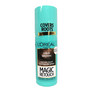 Loreal Paris magic retouch спрей за скриване на бели корени 74мл, Cold Brown Loreal Paris magic retouch спрей за скриване на бели корени 74мл, Cold Brown