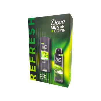 DOVE подаръчен комплект, Мъжки, Extra fresh, Душ гел, Дезодорант DOVE подаръчен комплект, Мъжки, Extra fresh, Душ гел, Дезодорант
