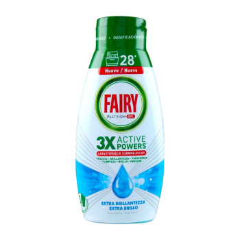 FAIRY platinum гел за съдомиялна машина, All in One, Океан, 28 измивания, 504мл FAIRY platinum гел за съдомиялна машина, All in One, Океан, 28 измивания, 504мл