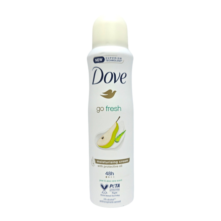 DOVE дезодорант дамски, Go fresh, Круша и алое вера, 150мл