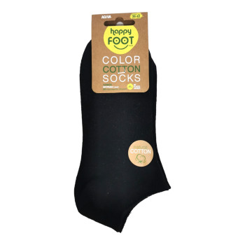 AGIVA HAPPY FOOT къси чорапи, Натурален памук, Черни, Размер 39-42 AGIVA HAPPY FOOT къси чорапи, Натурален памук, Черни, Размер 39-42