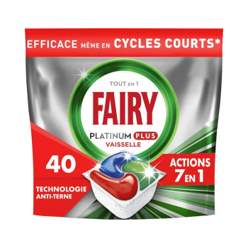 FAIRY таблетки за съдомиялна машина, Platinum plus all in one, 40 броя