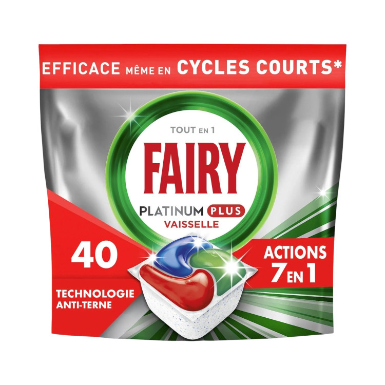 FAIRY таблетки за съдомиялна машина, Platinum plus all in one, 40 броя FAIRY таблетки за съдомиялна машина, Platinum plus all in one, 40 броя
