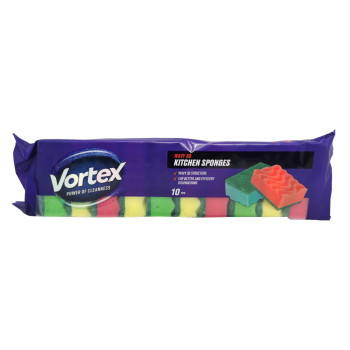 VORTEX гъба за съдове, 10 броя, 3D структора