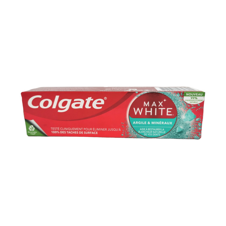 COLGATE паста за зъби, Max white, Argile & Mineraux, 75мл 