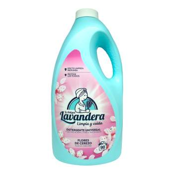 LAVANDERA течен перилен препарат, 4.50л, 90 пранета, Универсален, Flores de cerezo LAVANDERA течен перилен препарат, 4.50л, 90 пранета, Универсален, Flores de cerezo
