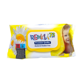 RENKLI мокри кърпи, 72 броя, Лайка RENKLI мокри кърпи, 72 броя, Лайка