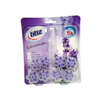 TITIZ ароматизатор за тоалетна чиния, Топчета, 5в1, 2 броя, Лавандула