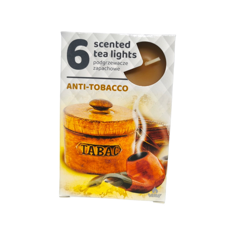 ADMIT ароматни чаени свещи, 6 броя, Anti-Tobacco