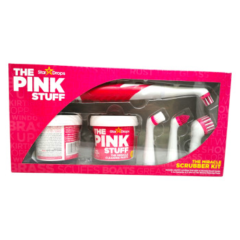 THE PINK STUFF комплект за почистване, Вълшебна паста 2х 500гр, Електрическа система с 4 приставки