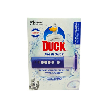 DUCK ароматизатор за тоалетна чиния, Свеж диск, Active Eucalyptus, 36мл DUCK ароматизатор за тоалетна чиния, Свеж диск, Active Eucalyptus, 36мл