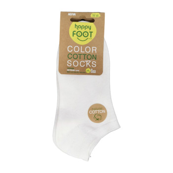 AGIVA HAPPY FOOT къси чорапи, Натурален памук, Бели, Размер 35-38 AGIVA HAPPY FOOT къси чорапи, Натурален памук, Бели, Размер 35-38