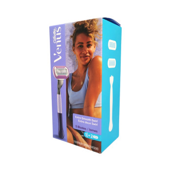 GILLETTE venus дамска самобръсначка, Extra Smooth Swirl, Дръжка 1 брой, Ножче 2 броя GILLETTE venus дамска самобръсначка, Extra Smooth Swirl, Дръжка 1 брой, Ножче 2 броя
