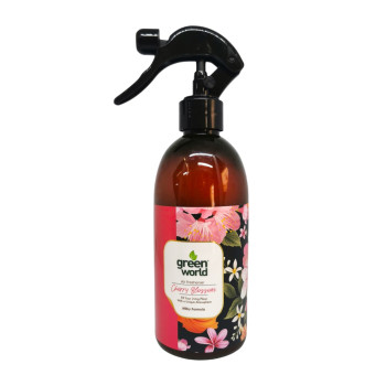 GREEN WORLD ароматизатор за въздух и тъкани, Milky Formula, 400мл, Cherry Blossom
