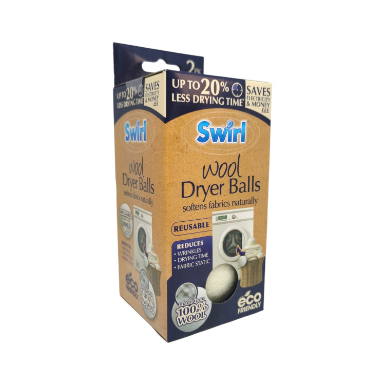 SWIRL топка за сушилня от естествена вълна, 2 броя 