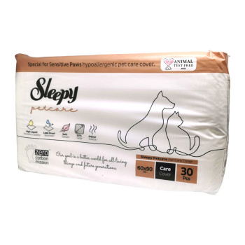 SLEEPY еднократни чаршафи за домашни любимци, 60х90см, 30 броя SLEEPY еднократни чаршафи за домашни любимци, 60х90см, 30 броя