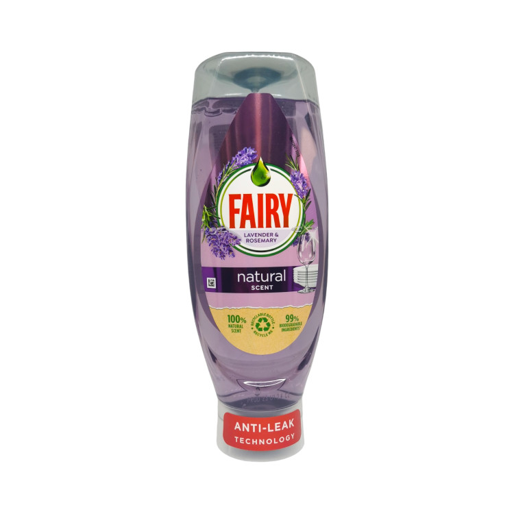 FAIRY измиващ препарат за съдове, Natural scent, Лавандула, 640мл