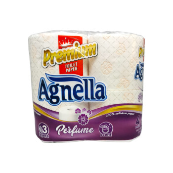AGNELA тоалетна хартия, Премиум, 4бр х 90гр, Лилава AGNELA тоалетна хартия, Премиум, 4бр х 90гр, Лилава