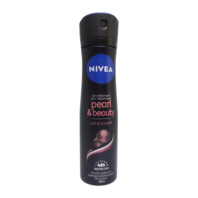 NIVEA дезодорант дамски, Pearl & Beauty, Soft & Smooth, 150мл