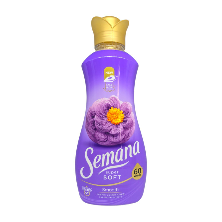 SEMANA омекотител за пране, 1200мл, 60 пранета, Super Soft, Smooth SEMANA омекотител за пране, 1200мл, 60 пранета, Super Soft, Smooth