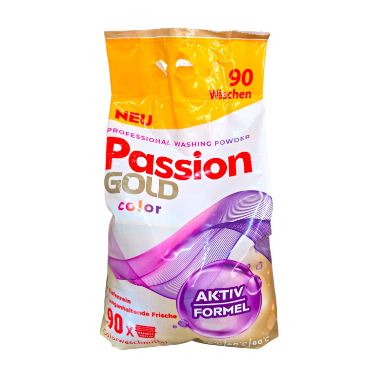 PASSION прах за цветно пране, Gold, Активна формула, 5.40кг, 90 пранета