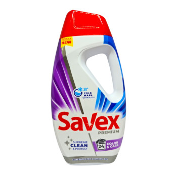 SAVEX premium течен перилен препарат, 0,96л, 24 пранета, Color & Care SAVEX premium течен перилен препарат, 0,96л, 24 пранета, Color & Care