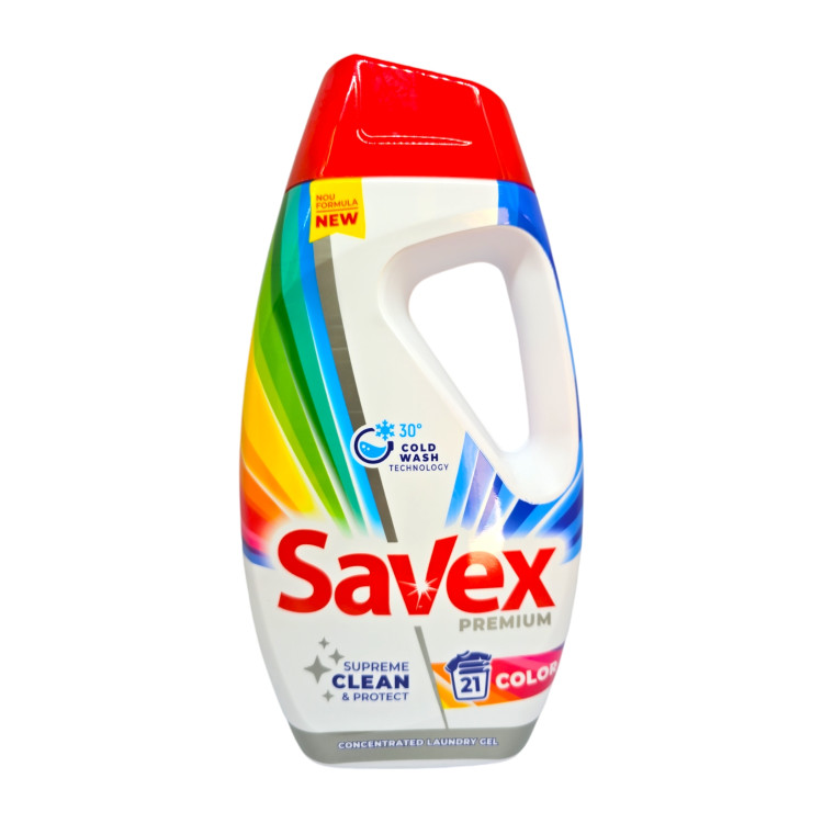 SAVEX premium течен перилен препарат, 0,945л, 21пранета, Premium Color