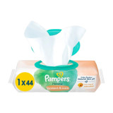 PAMPERS мокри кърпи бебешки, Harmonie, Невен, Protect & Care,  1х44 броя 